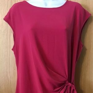 Vince Camuto Medium Pink Sleeveless Tie Side Shirt